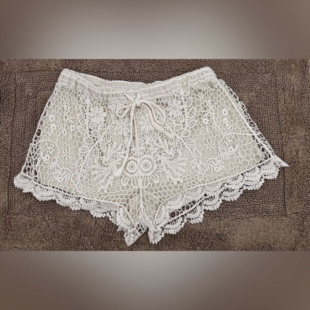 Iris Los Angeles Shorts Crochet Elastic Floral 100% Cotton